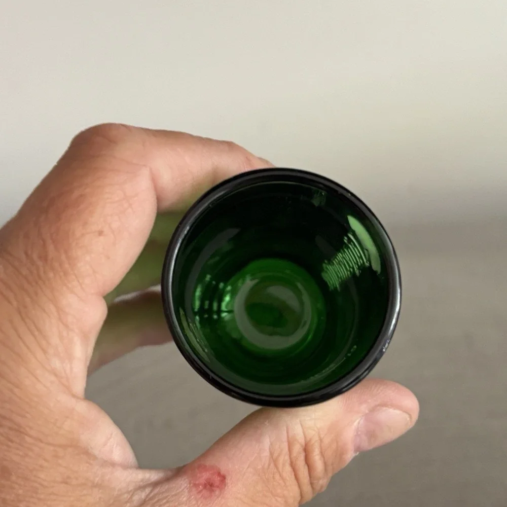 Jagermeister 2CL Embossed‎ Logo Green Shot Glass